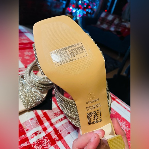 Forever 21 Silver and Cream Strappy Heels - Picture 9 of 9